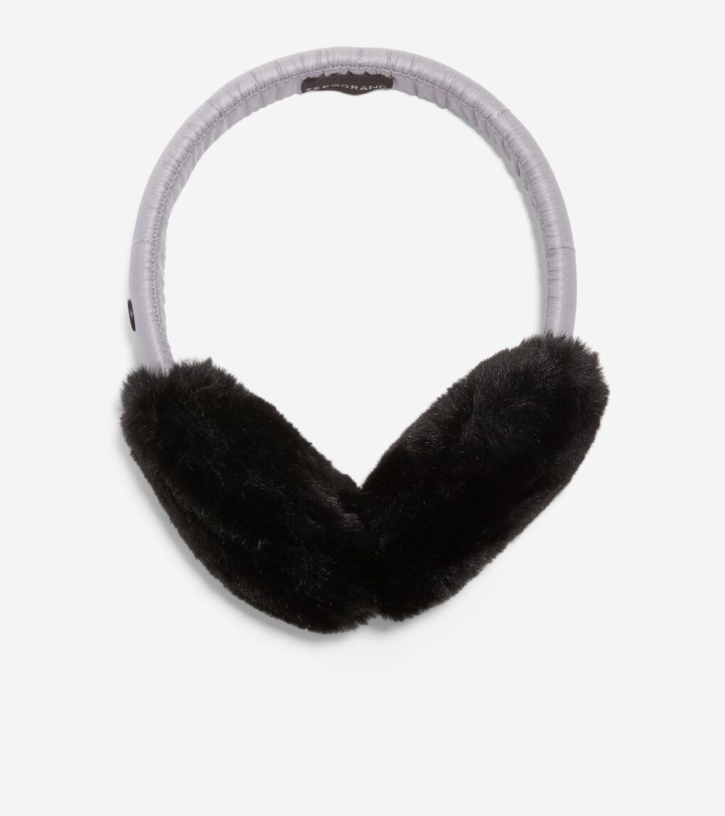 ZEROGRAND QUILTED EARMUFF WITH FAUX FUR